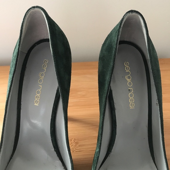 Sergio Rossi hidden platform suede pumps - Picture 6 of 8